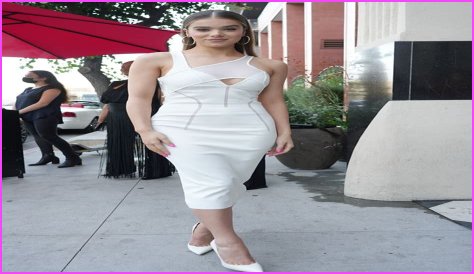 Hailee Steinfeld Wears a Mesh Midi for Herve Leger x Law Roach Collection Launch